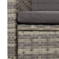 7-Delige Tuinset Met Kussens Poly Rattan Grijs