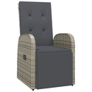 9-Delige Tuinset Met Kussens Poly Rattan Grijs