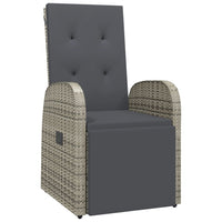 9-Delige Tuinset Met Kussens Poly Rattan Grijs