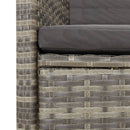 9-Delige Tuinset Met Kussens Poly Rattan Grijs