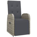 11-Delige Tuinset Met Kussens Poly Rattan Grijs