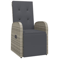 11-Delige Tuinset Met Kussens Poly Rattan Grijs