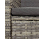 11-Delige Tuinset Met Kussens Poly Rattan Grijs