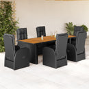 9-Delige Tuinset Poly Rattan Zwart