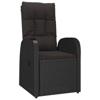 9-Delige Tuinset Poly Rattan Zwart