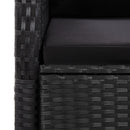 9-Delige Tuinset Poly Rattan Zwart