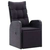 9-Delige Tuinset Poly Rattan Zwart