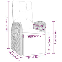 9-Delige Tuinset Poly Rattan Zwart