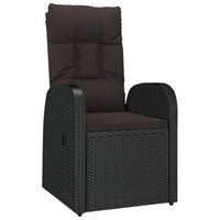 9-Delige Tuinset Poly Rattan Zwart
