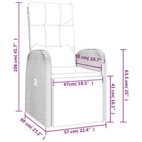 9-Delige Tuinset Poly Rattan Zwart