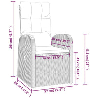 9-Delige Tuinset Poly Rattan Zwart