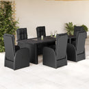 9-Delige Tuinset Poly Rattan Zwart