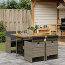 13-Delige Tuinset Met Kussens Poly Rattan