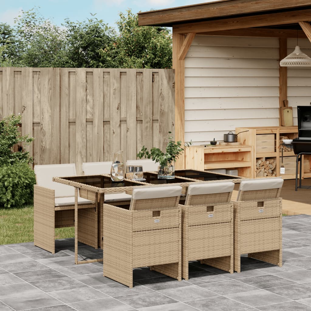 13-Delige Tuinset Met Kussens Poly Rattan
