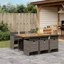 13-Delige Tuinset Met Kussens Poly Rattan