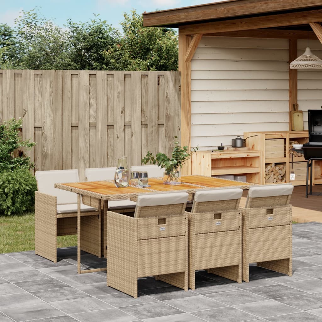 13-Delige Tuinset Met Kussens Poly Rattan