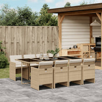 13-Delige Tuinset Met Kussens Poly Rattan