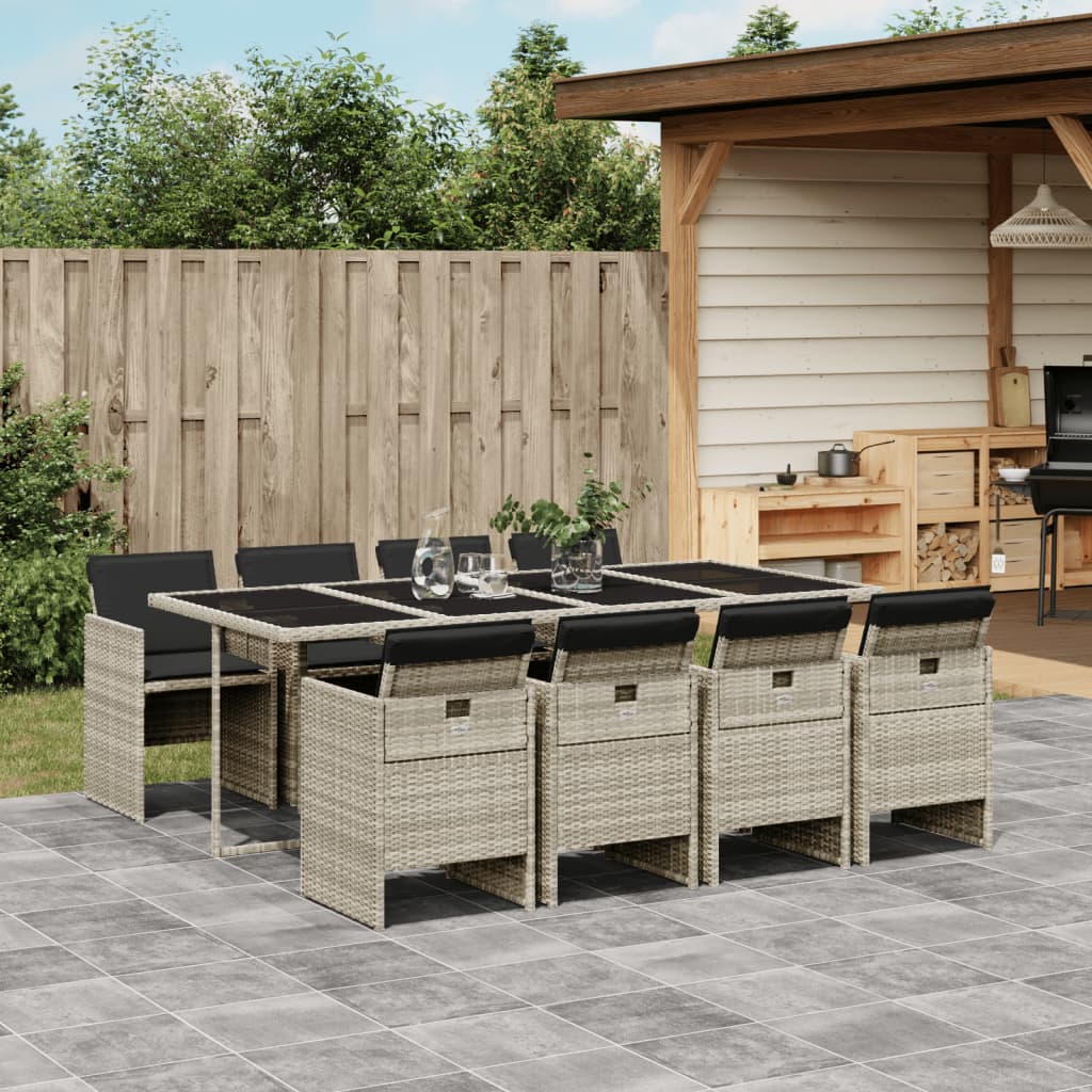 13-Delige Tuinset Met Kussens Poly Rattan