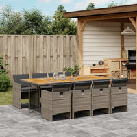 13-Delige Tuinset Met Kussens Poly Rattan