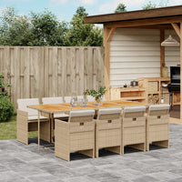 13-Delige Tuinset Met Kussens Poly Rattan