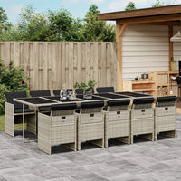 13-Delige Tuinset Met Kussens Poly Rattan