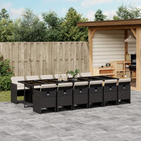 13-Delige Tuinset Met Kussens Poly Rattan