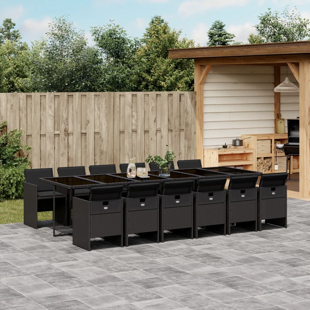13-Delige Tuinset Met Kussens Poly Rattan
