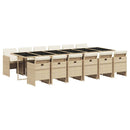 13-Delige Tuinset Met Kussens Poly Rattan