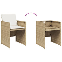 13-Delige Tuinset Met Kussens Poly Rattan