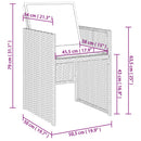 13-Delige Tuinset Met Kussens Poly Rattan