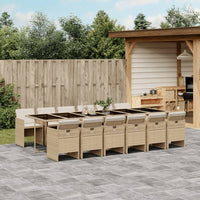 13-Delige Tuinset Met Kussens Poly Rattan