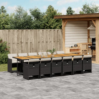 13-Delige Tuinset Met Kussens Poly Rattan