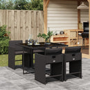 5-Delige Tuinset Met Kussens Poly Rattan