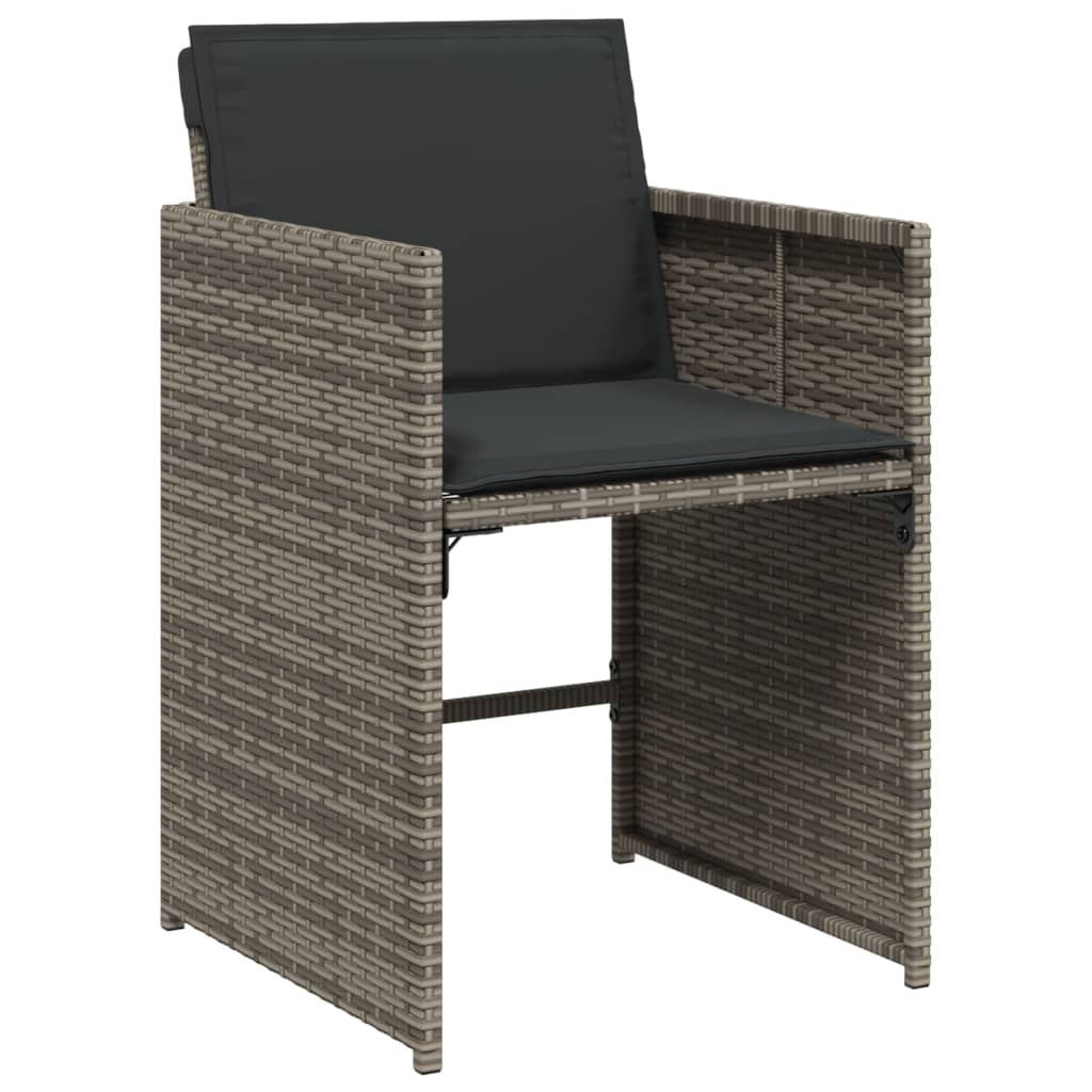 5-Delige Tuinset Met Kussens Poly Rattan