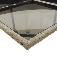 5-Delige Tuinset Met Kussens Poly Rattan