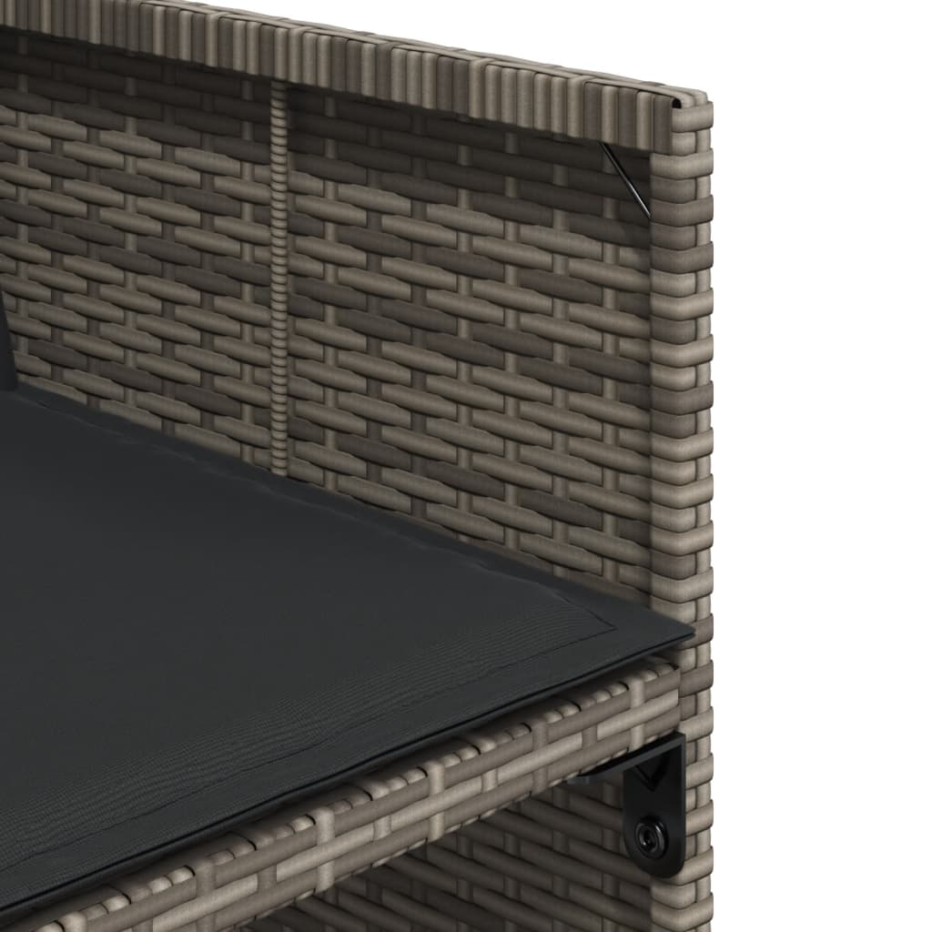 5-Delige Tuinset Met Kussens Poly Rattan
