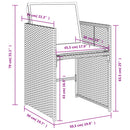 5-Delige Tuinset Met Kussens Poly Rattan