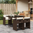5-Delige Tuinset Met Kussens Poly Rattan