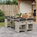 5-Delige Tuinset Met Kussens Poly Rattan