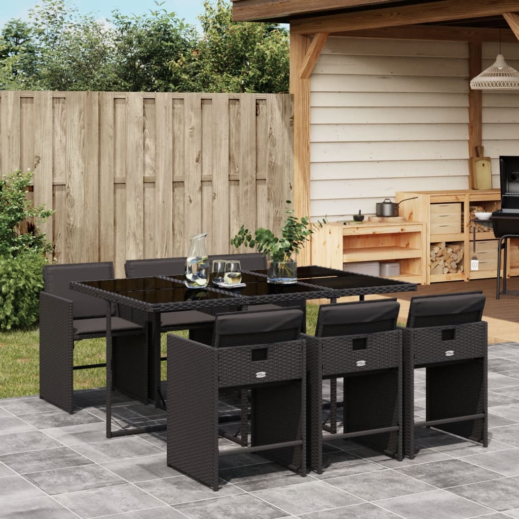 5-Delige Tuinset Met Kussens Poly Rattan