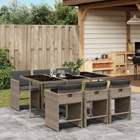 5-Delige Tuinset Met Kussens Poly Rattan