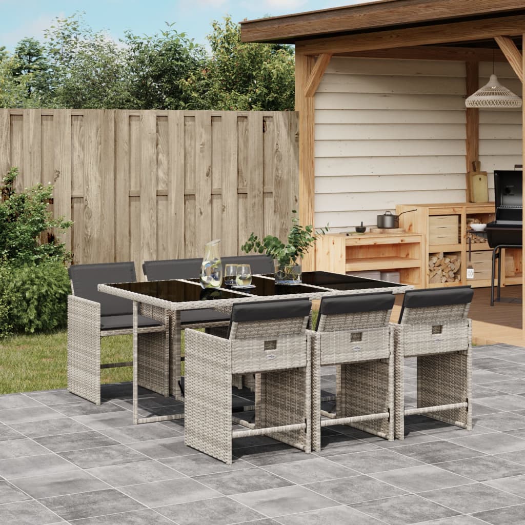 5-Delige Tuinset Met Kussens Poly Rattan