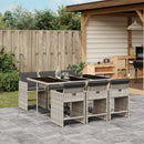 5-Delige Tuinset Met Kussens Poly Rattan