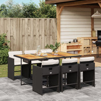 5-Delige Tuinset Met Kussens Poly Rattan