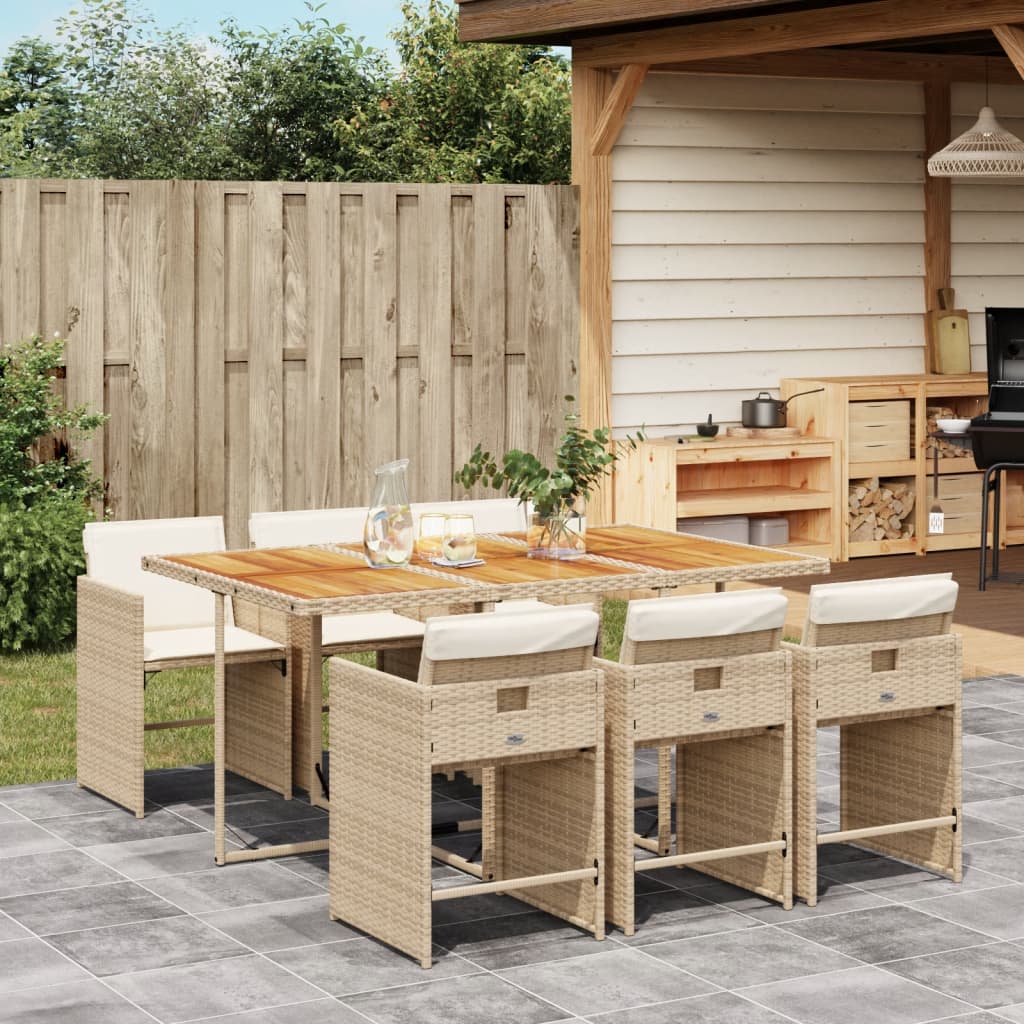 5-Delige Tuinset Met Kussens Poly Rattan