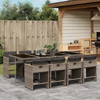 5-Delige Tuinset Met Kussens Poly Rattan