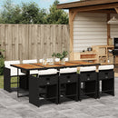 5-Delige Tuinset Met Kussens Poly Rattan