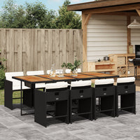 5-Delige Tuinset Met Kussens Poly Rattan