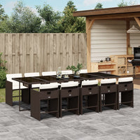 5-Delige Tuinset Met Kussens Poly Rattan
