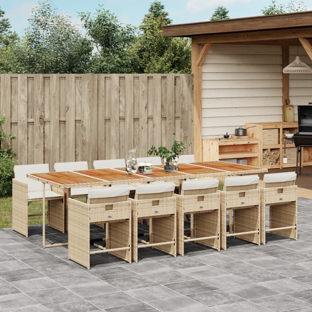 5-Delige Tuinset Met Kussens Poly Rattan